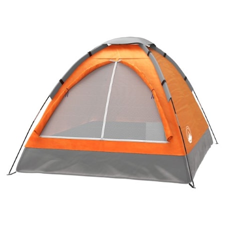 Leisure Sports 2-Person Dome Tent, Rain Fly, Carry Bag, Easy Set Up for Camping, Backpacking, Hiking (Orange) 814178LRC
